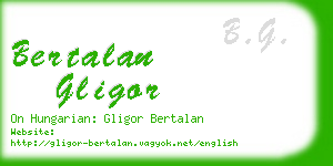 bertalan gligor business card